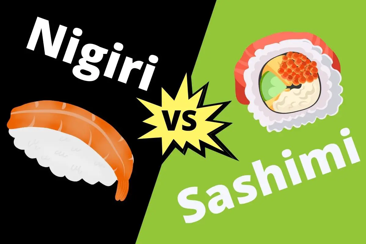 Difference between nigiri and sashimi